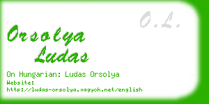 orsolya ludas business card